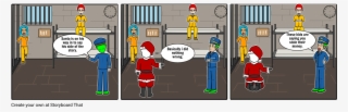 Santa Invades Prison - Cartoon