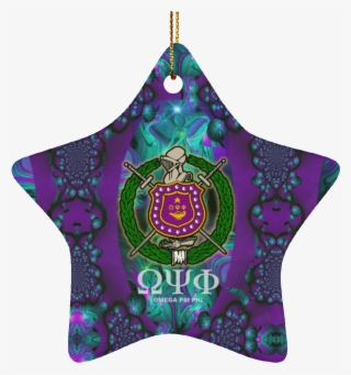 Omega Psi Phi Star Ornament - Omega Psi Phi Shield
