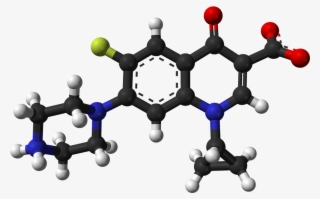 Ciprofloxacin Zwitterion From Xtal 3d Balls - Molecule