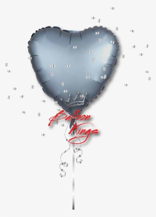 Satin Luxe Steel Blue Heart - Heart