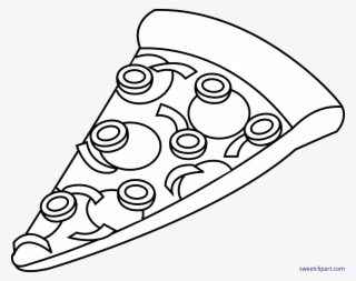 Clipart Black And White Library Combo Lineart Clip - Pizza Clipart Black And White Transparent
