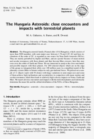 The Hungaria Asteroids - Document
