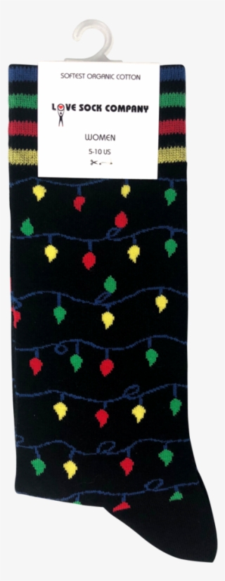 Holidays Lights Christmas Socks For Women Organic Cotton - Sock
