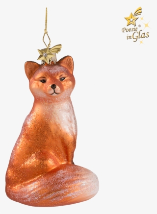 sitting fox - bear christmas baubles