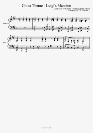 Luigi's Mansion Sheet Music Composed By Composed By - Sing Sing Sing Partition