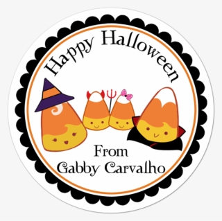 Candy Corn Family Personalized Sticker - Valentines Day Stickers