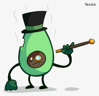 Fancy Avocado Zombie - Cartoon