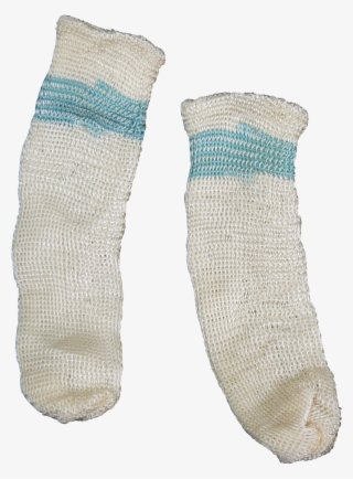 Vintage 30's 40's Blue And White Doll Socks Old From - Hockey Sock