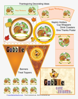 Happy Thanksgiving Turkey Place Cards