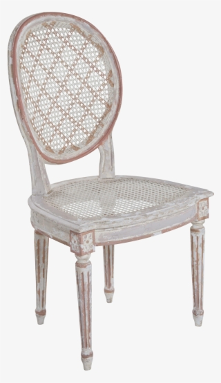 Carved And Painted Balloon Back Chair With Reeded Legs - Chair