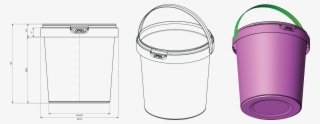 Design 1l Plastic Bucket - Sketch