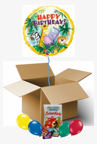 Jungle Birthday Wishes Balloon In A Box - Happy Birthday Jungle Theme