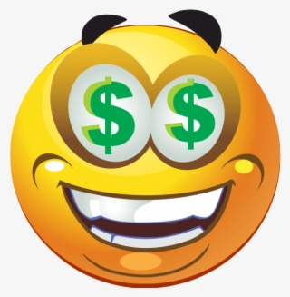 Dollar Signs Smiley Face Burned - Dollar Eyes Emoji