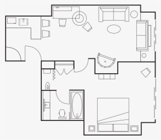 Floorplan Of Corner Suite At Parker New York - Parker New York Corner Suite