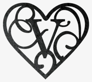 Heart Customizable Steel Wall Sign - S Monogram Heart