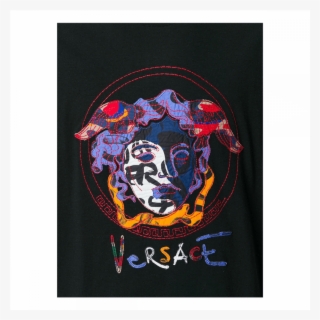 Versace Graffiti Logo T-shirt In Black - Versace Graffiti Shirt