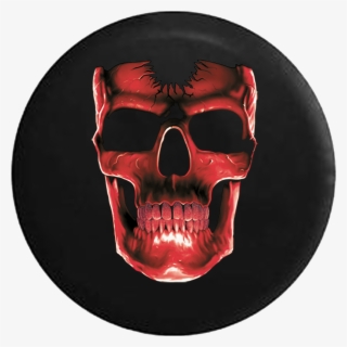 Red Skull Jeep Wrangler Tire Cover - T-shirt