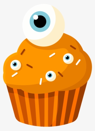 orange cupcake clipart