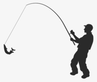 Fishing Pole Clipart Png Transparent - Fishing Black And White Png