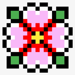Flower Pixel Art Grid Illustration Transparent Png 1184x1184 Free Download On Nicepng