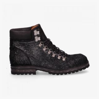 hiker boot lace up haircalf leather silver grey - work boots