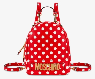 Backpack With Chain And Polka Dots Print - Clothing