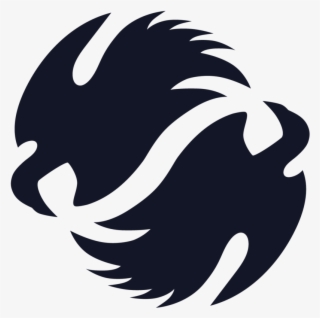 Two Ravens Logo Logo Blue Icon - Illustration