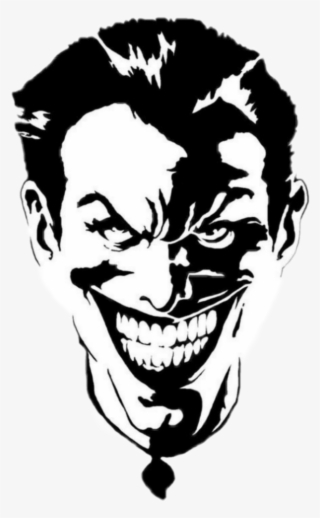 Joker Sticker - Joker Drawing Black And White