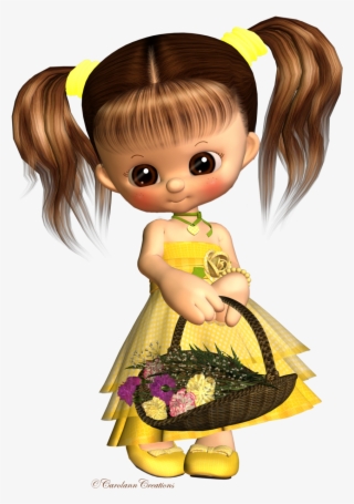 Girl With Flower Png
