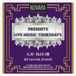 Live Music Series At The Novara Restaurant - Marquee Clip Art Black And White