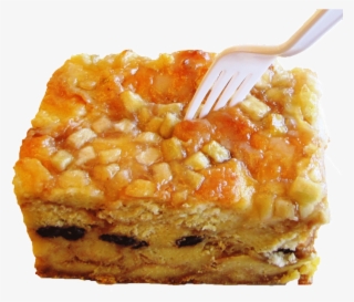 Bread Pudding Slice With Fork - Fruit Cake