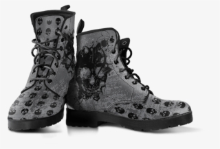 Skull Obsession Black Skull Leather Boots - Steampunk Boots Mens