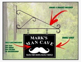 Details About Personalised Man Cave Style Hanging Sign, - Poster