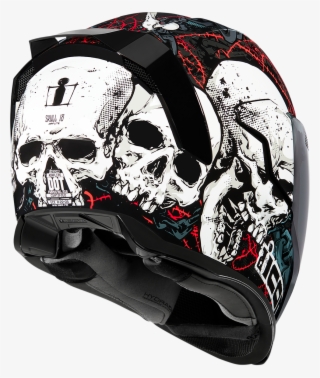 Icon Airflite Black Skull Unisex Fullface Motorcycle