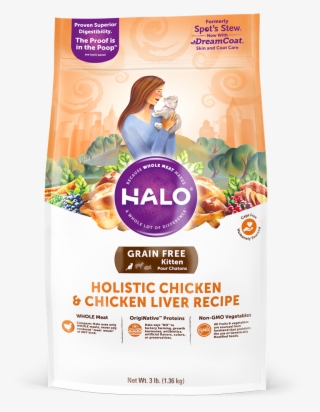 Halo Holistic Grain Free Chicken And Chicken Liver - Halo Indoor Cat Food