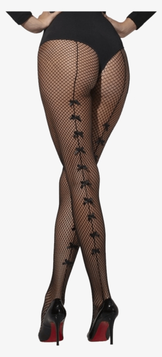 Fishnet - Fishnet Tights With Bows