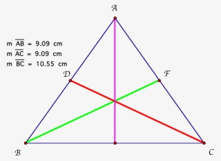 knowing that this is an isosceles triangle, we know - isosceles triangle median