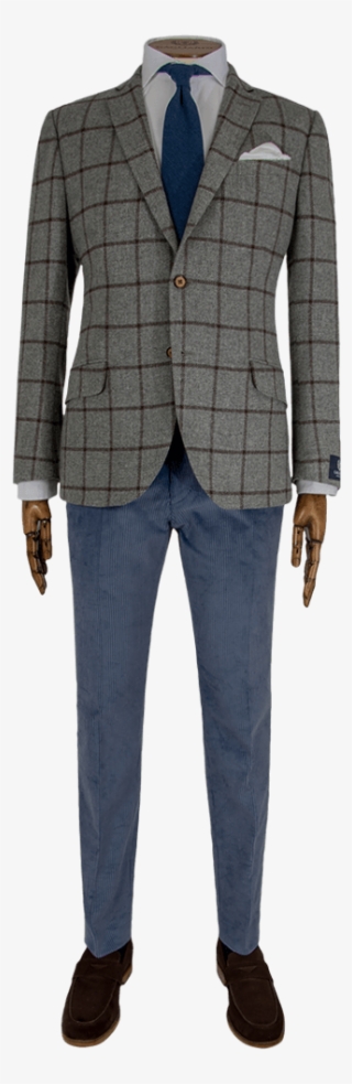 Grey Windowpane Jacket - Formal Wear