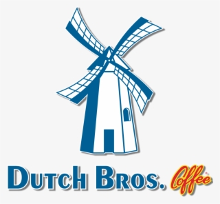Dutch Bros Coffee Text Logo With Windmill Color Vert - Dutch Bros Logo