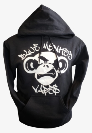 Black Hoodie By Blue Monkey Vapes - Blue Monkey Vapes Logo