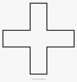 Plus Sign Coloring Page - Cross
