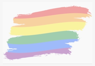 Brushstroke Rainbow Flag Lgbt Movement Vector - Brush Stroke Rainbow Flag