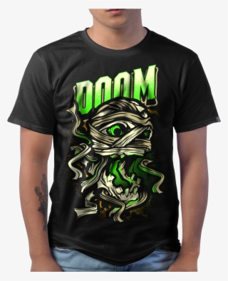Doom Mummy - Black T Shirt With Roses