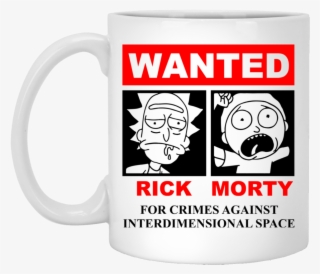 Rick And Morty Wanted Interdimensional Space White - Rick And Morty Criminal