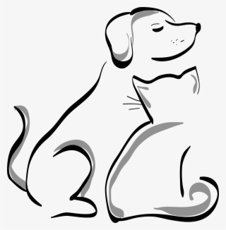 Dog And Cat Silhouette - Cartoon Dog And Cat
