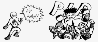 Pip Install - Cartoon