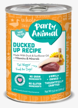 Party Animal Grain Free Ducked Up Recipe Canned Dog - Party Animal