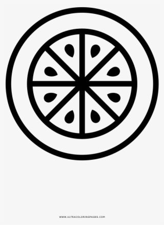 Orange Slice Coloring Page - Alchemy Aether Element Symbol