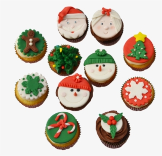 Christmas Cupcakes Toronto With Snowman Cupcakes Toppers, - Christmas Cupcakes Png