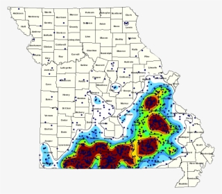 Estimated Black Bear Distribution In Missouri Based - Black Bear Missouri